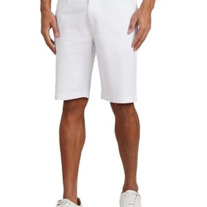 symbol men's cotton rich stretchable regular fit chino shorts |scoop pockets