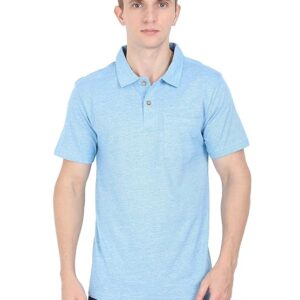 ecoline clothing eco friendly men's 50/50 blend polo t shirt